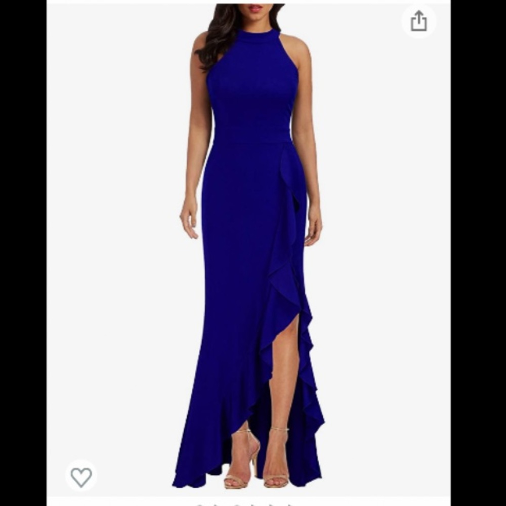 Royal Blue dress. It’s stretchy and beautiful. Wore to a wedding one time.